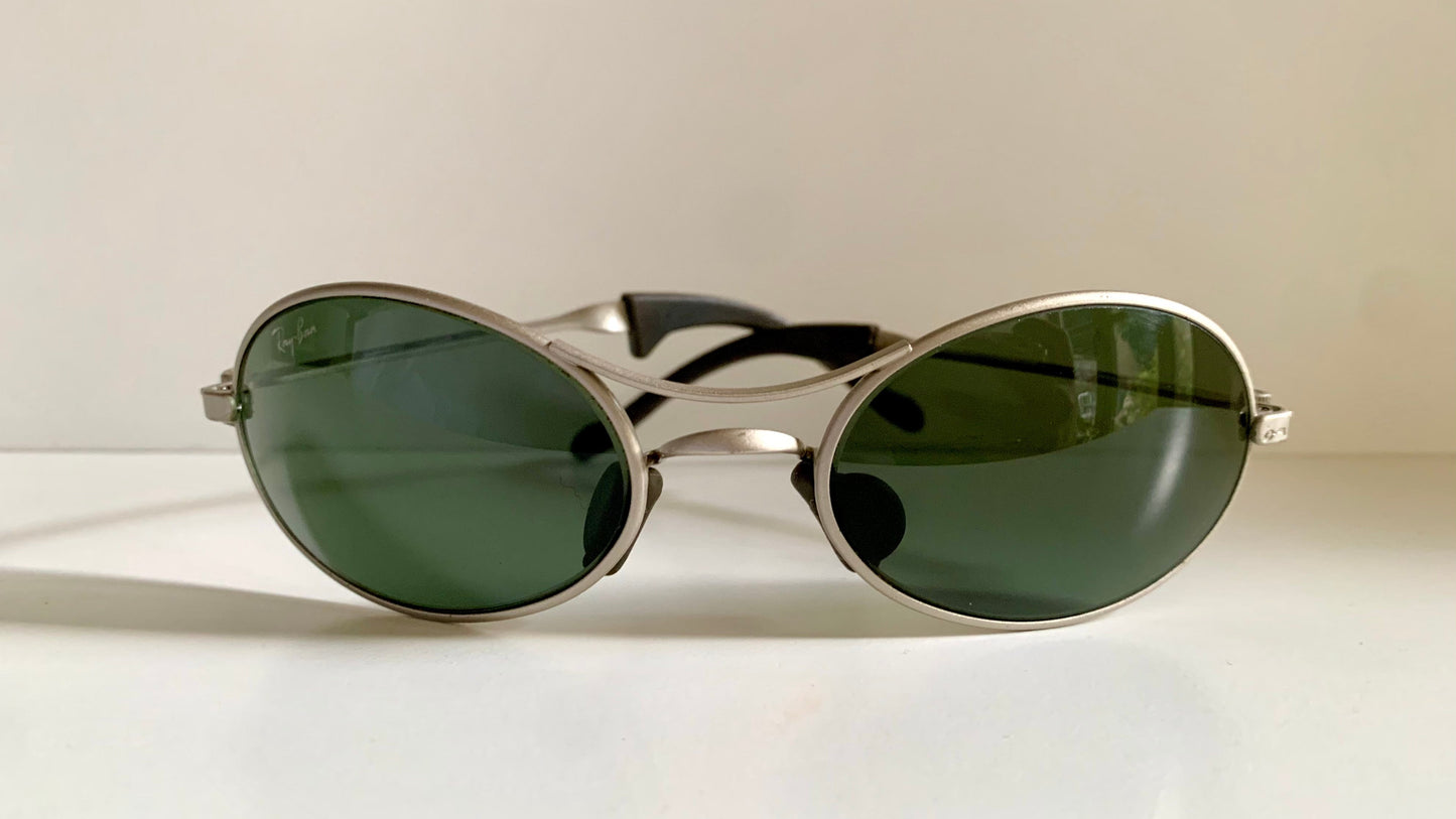 Ray Ban B&L Orbs USA vintage sunglasses - W2177 Orbs oval silver frame