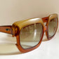 Christian Dior 70s vintage sunglasses - XXL square orange and yellow frame