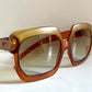 Christian Dior 70s vintage sunglasses - XXL square orange and yellow frame