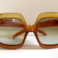 Christian Dior 70s vintage sunglasses - XXL square orange and yellow frame