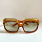 Christian Dior 70s vintage sunglasses - XXL square orange and yellow frame