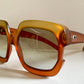 Christian Dior 70s vintage sunglasses - XXL square orange and yellow frame