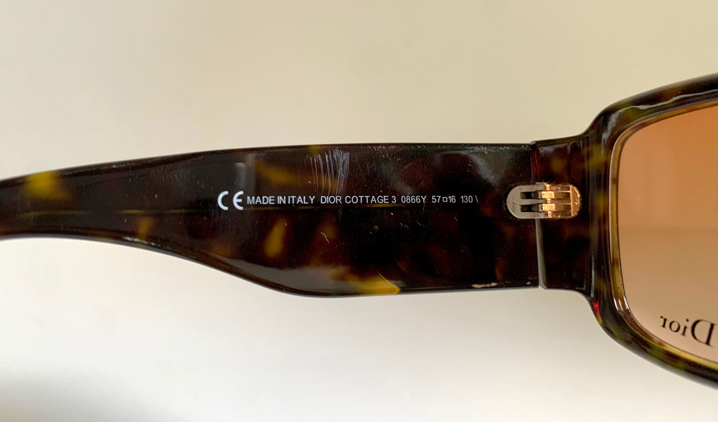 Christian Dior vintage sunglasses - Cottage 3 tortoise  frame, buckle logo