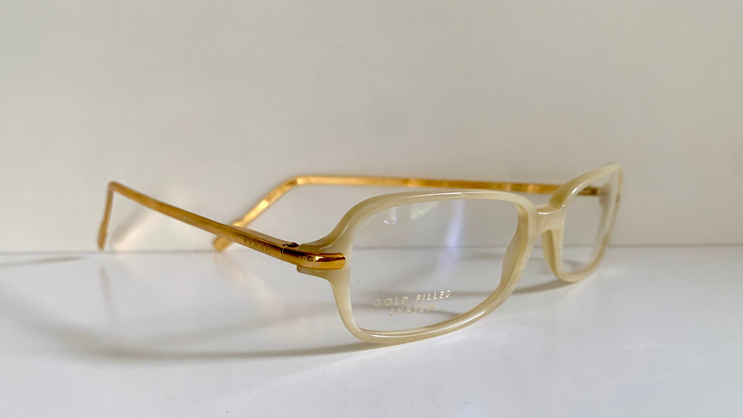 Vintage Gianfranco Ferre 00s frame - white gold filled Y2K eyewear