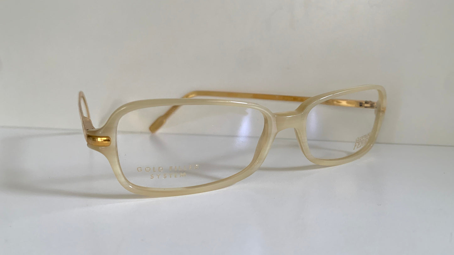 Vintage Gianfranco Ferre 00s frame - white gold filled Y2K eyewear