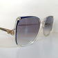 Balenciaga 80s vintage sunglasses - clear and blue square frame