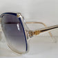 Balenciaga 80s vintage sunglasses - clear and blue square frame
