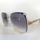 Balenciaga 80s vintage sunglasses - clear and blue square frame