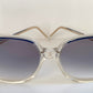Balenciaga 80s vintage sunglasses - clear and blue square frame