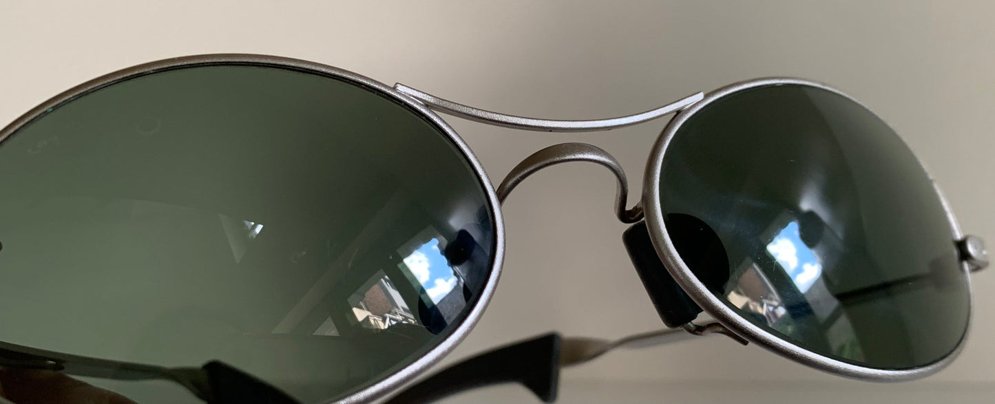 Ray Ban B&L - W2177 Orbs oval silver frame vintage sunglasses