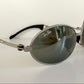 Ray Ban B&L Orbs USA vintage sunglasses - Orbs Ellipse matte silver mirrored frame