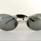 Ray Ban B&L Orbs USA vintage sunglasses - Orbs Ellipse matte silver mirrored frame