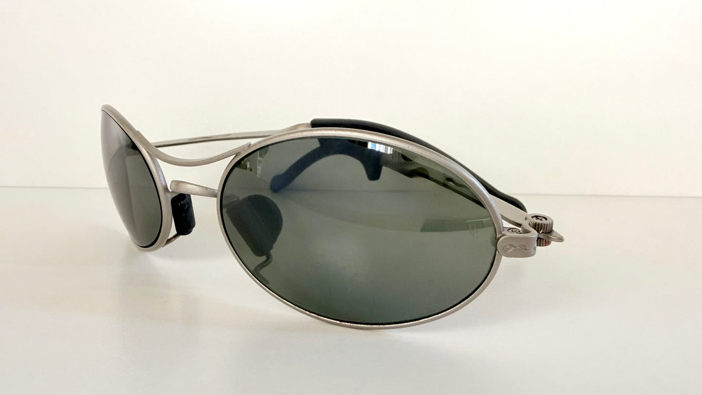 Ray Ban B&L Orbs USA vintage sunglasses - Orbs Ellipse matte silver mirrored frame