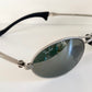 Ray Ban B&L Orbs USA vintage sunglasses - Orbs Ellipse matte silver mirrored frame