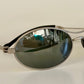 Ray Ban B&L Orbs USA vintage sunglasses - Orbs Ellipse matte silver mirrored frame