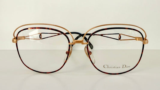 Christian Dior Vintage glasses - 2461 golden and brown 80s frames