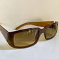 Christian Dior Vintage Sunglasses - 00s Dior Paris Moscou brown rectangle frames