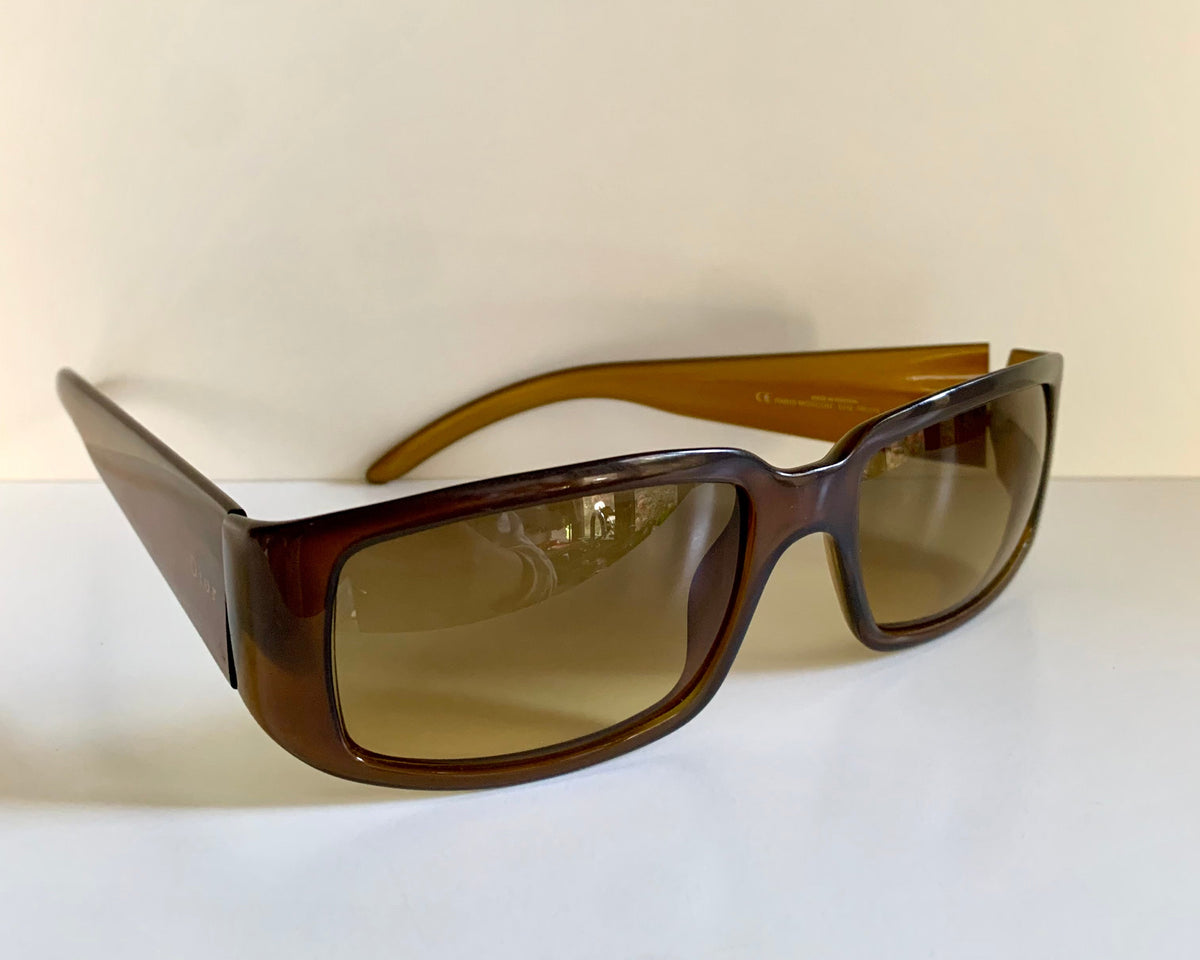 Christian Dior Vintage Sunglasses - 00s Dior Paris Moscou brown rectangle frames