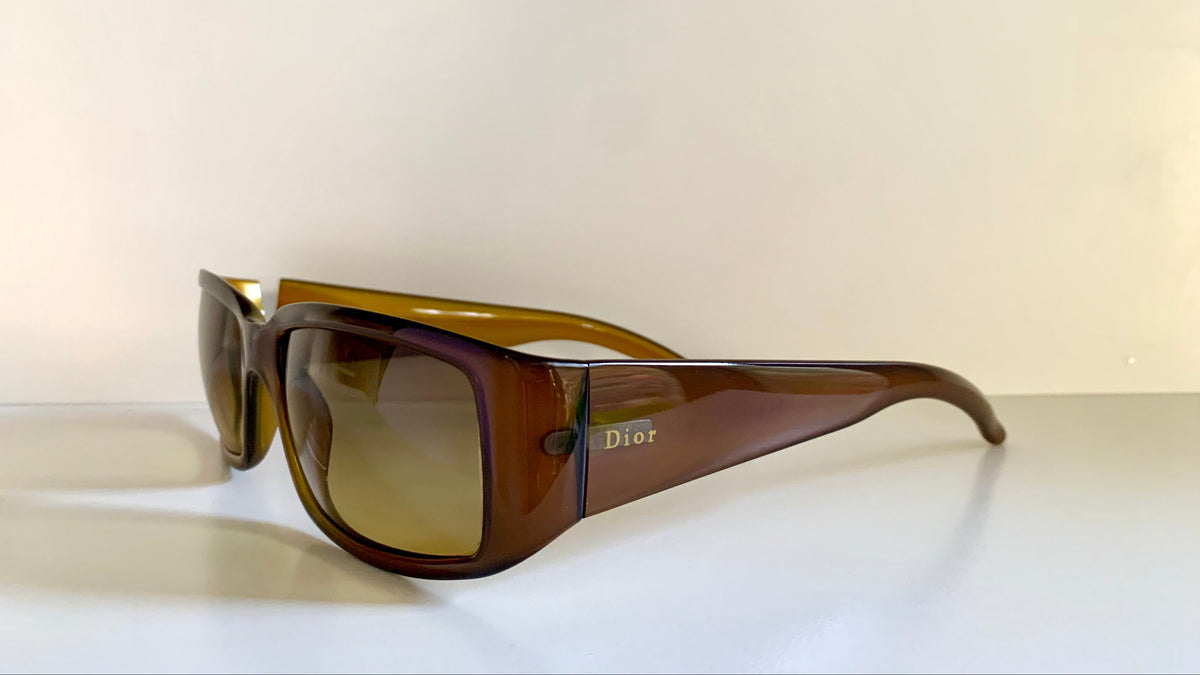 Christian Dior Vintage Sunglasses - 00s Dior Paris Moscou brown rectangle frames