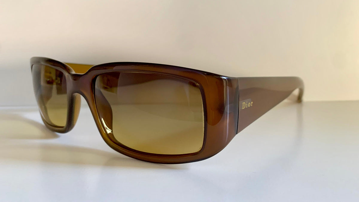Christian Dior Vintage Sunglasses - 00s Dior Paris Moscou brown rectangle frames