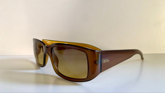 Christian Dior Vintage Sunglasses - 00s Dior Paris Moscou brown rectangle frames