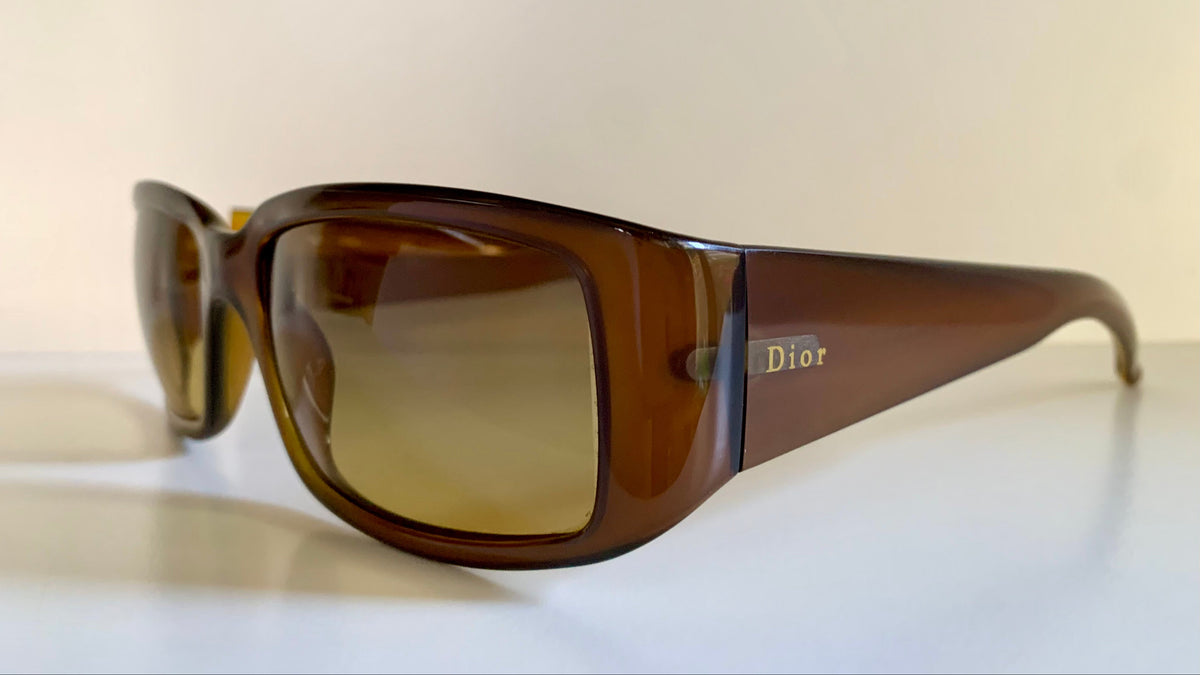 Christian Dior Vintage Sunglasses - 00s Dior Paris Moscou brown rectangle frames