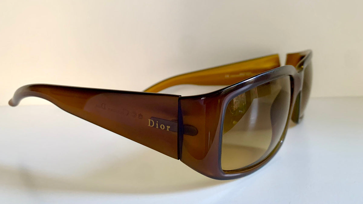 Christian Dior Vintage Sunglasses - 00s Dior Paris Moscou brown rectangle frames