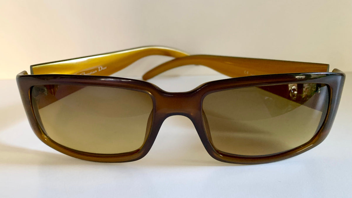 Christian Dior Vintage Sunglasses - 00s Dior Paris Moscou brown rectangle frames