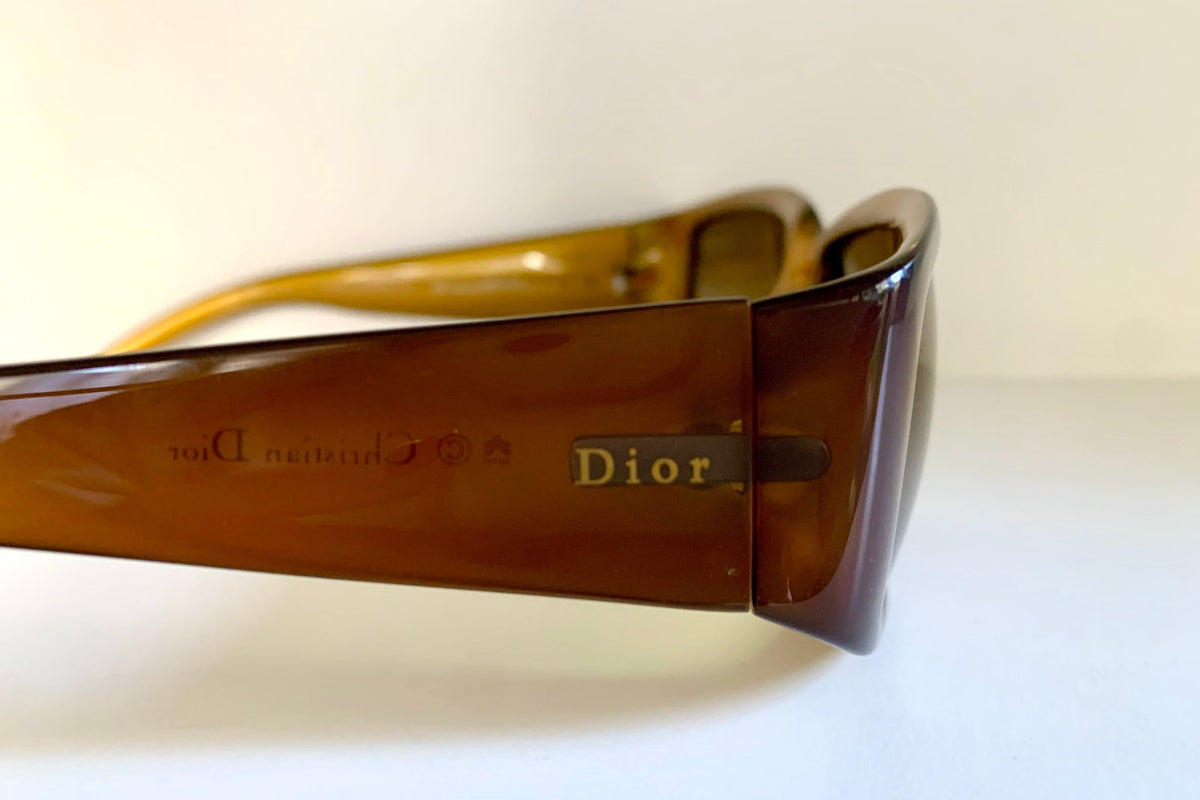 Christian Dior Vintage Sunglasses - 00s Dior Paris Moscou brown rectangle frames