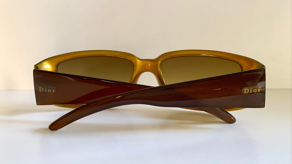 Christian Dior Vintage Sunglasses - 00s Dior Paris Moscou brown rectangle frames