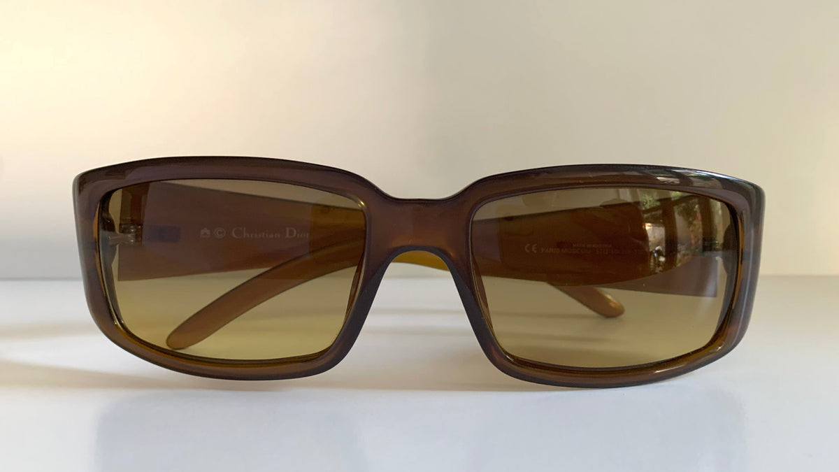 Christian Dior Vintage Sunglasses - 00s Dior Paris Moscou brown rectangle frames