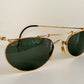 Ray Ban B&L USA vintage sunglasses - 80s W1532 Deco Metals golden frame