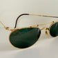 Ray Ban B&L USA vintage sunglasses - 80s W1532 Deco Metals golden frame