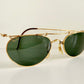 Ray Ban B&L USA vintage sunglasses - 80s W1532 Deco Metals golden frame