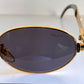 Vogart 80s vintage sunglasses - oval golden frame