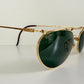 Ray Ban B&L USA vintage sunglasses - 80s W1532 Deco Metals golden frame