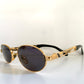 Vogart 80s vintage sunglasses - oval golden frame