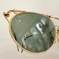 Ray Ban B&L USA vintage sunglasses - 80s W1532 Deco Metals golden frame