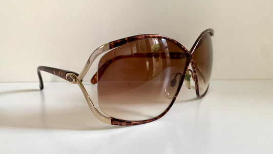 Christian Dior Vintage Sunglasses - 2056 XL brown and gold frames