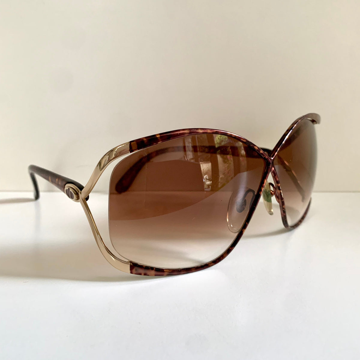 Christian Dior Vintage Sonnenbrille - 2056 XL silberne und grüne Fassung