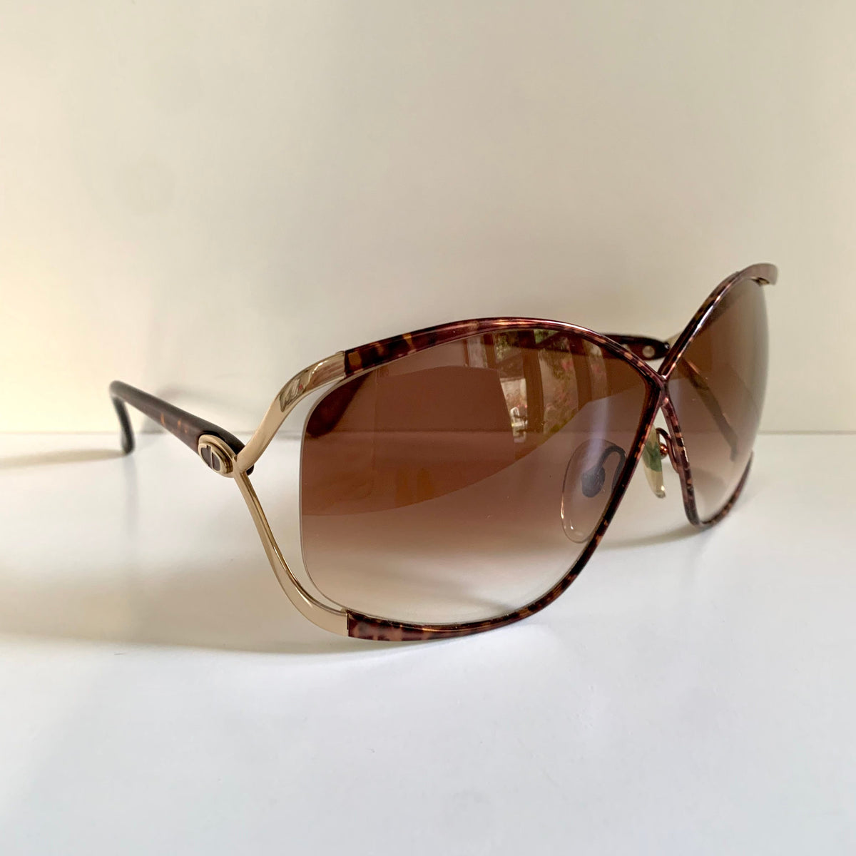 Christian Dior Vintage Sonnenbrille - 2056 XL silberne und grüne Fassung