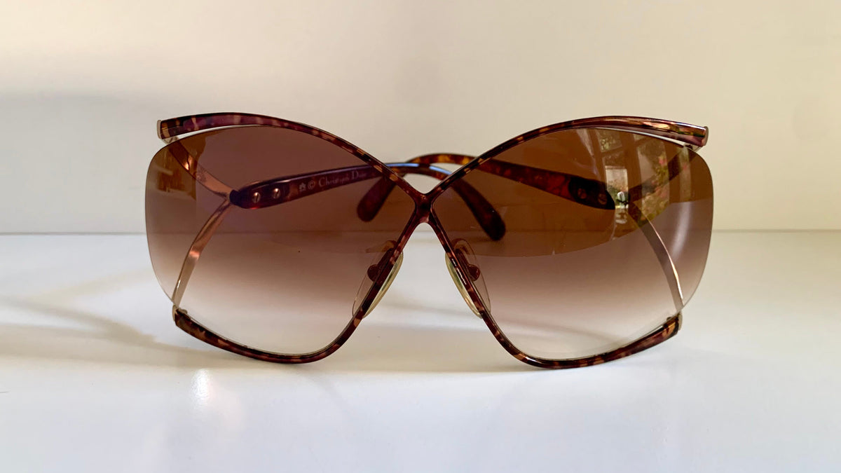 Christian Dior Vintage Sonnenbrille - 2056 XL silberne und grüne Fassung