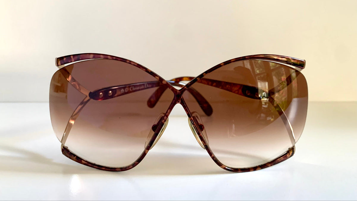 Christian Dior Vintage Sonnenbrille - 2056 XL silberne und grüne Fassung