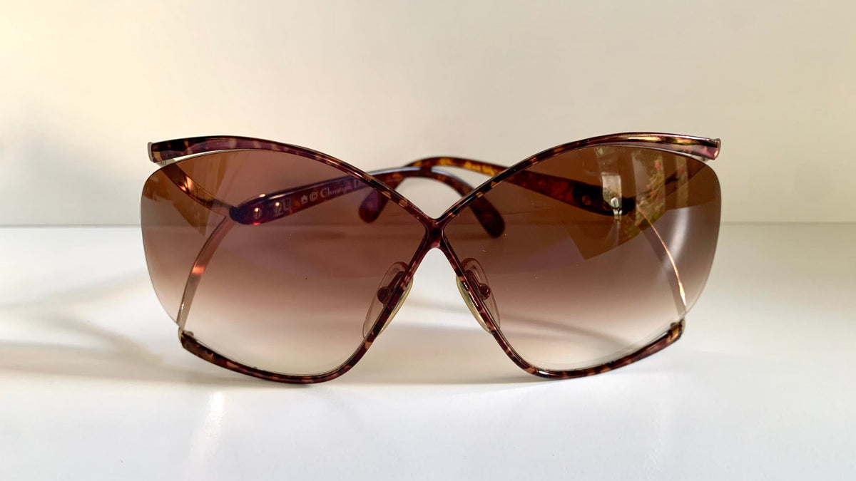 Christian Dior Vintage Sonnenbrille - 2056 XL silberne und grüne Fassung