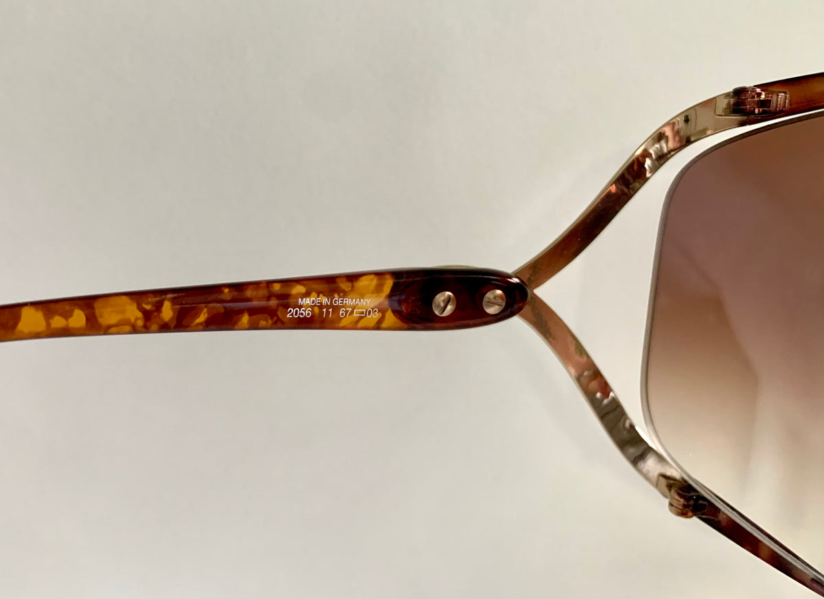 Christian Dior Vintage Sonnenbrille - 2056 XL silberne und grüne Fassung