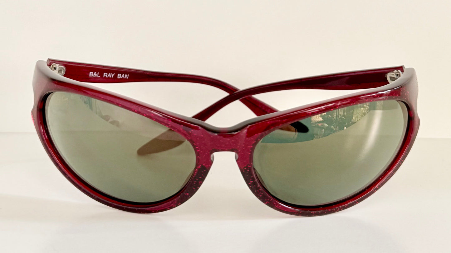 Ray Ban B&L USA vintage sunglasses - W2353 Sidestreet Skyline red mirrored NOS