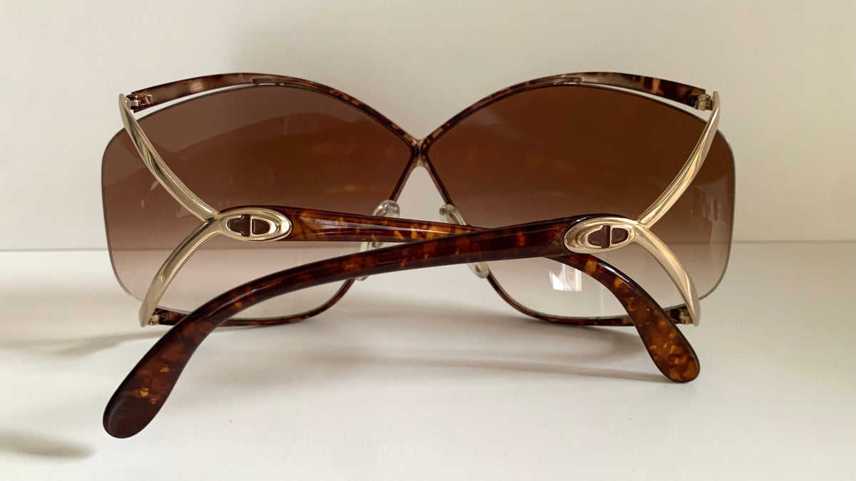 Christian Dior Vintage Sonnenbrille - 2056 XL silberne und grüne Fassung