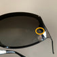 Gucci 00s vintage sunglasses - shield black and silver frame with Gucci logos