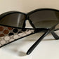 Gucci 00s vintage sunglasses - shield black and silver frame with Gucci logos