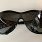 Gucci 00s vintage sunglasses - shield black and silver frame with Gucci logos
